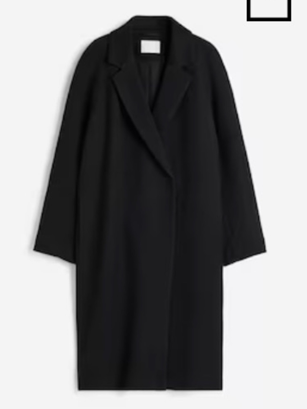 H&M Black Midi Coat